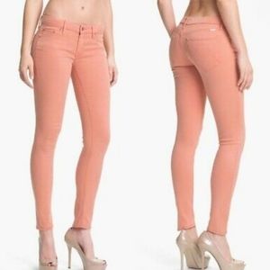 Mother Jeans The Looker Ankle Painted Ladies in Sherbert